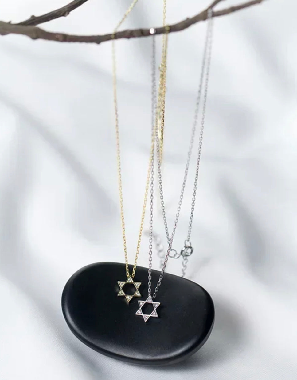 Micro CZ Star of David Necklace