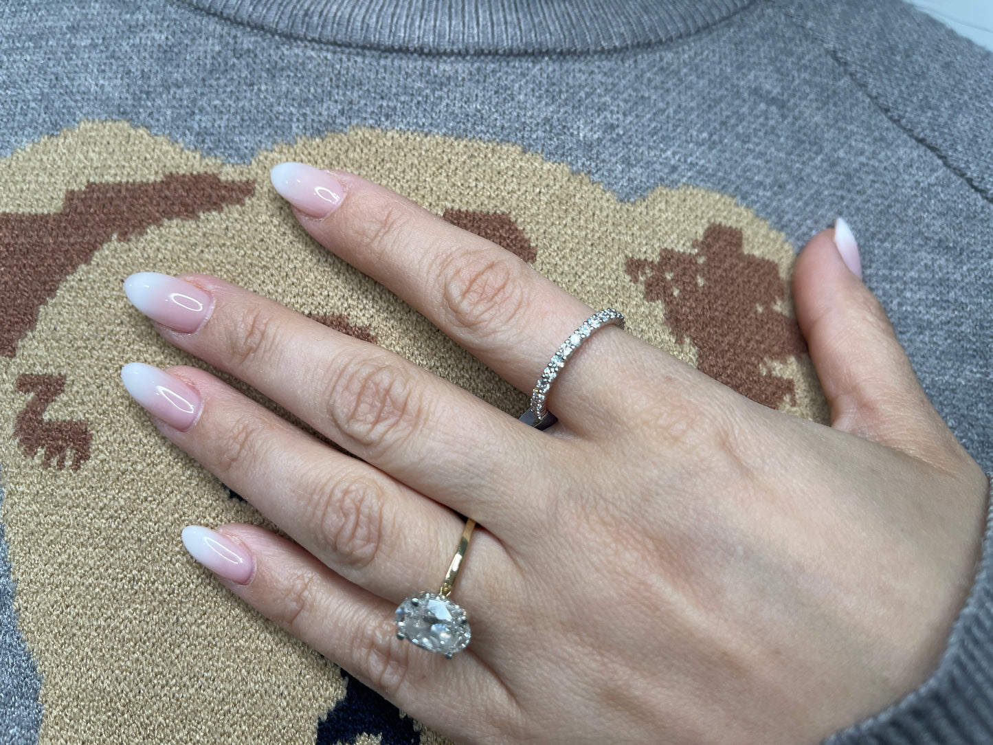 1.32 ctw lab VVS DEF diamond eternity ring