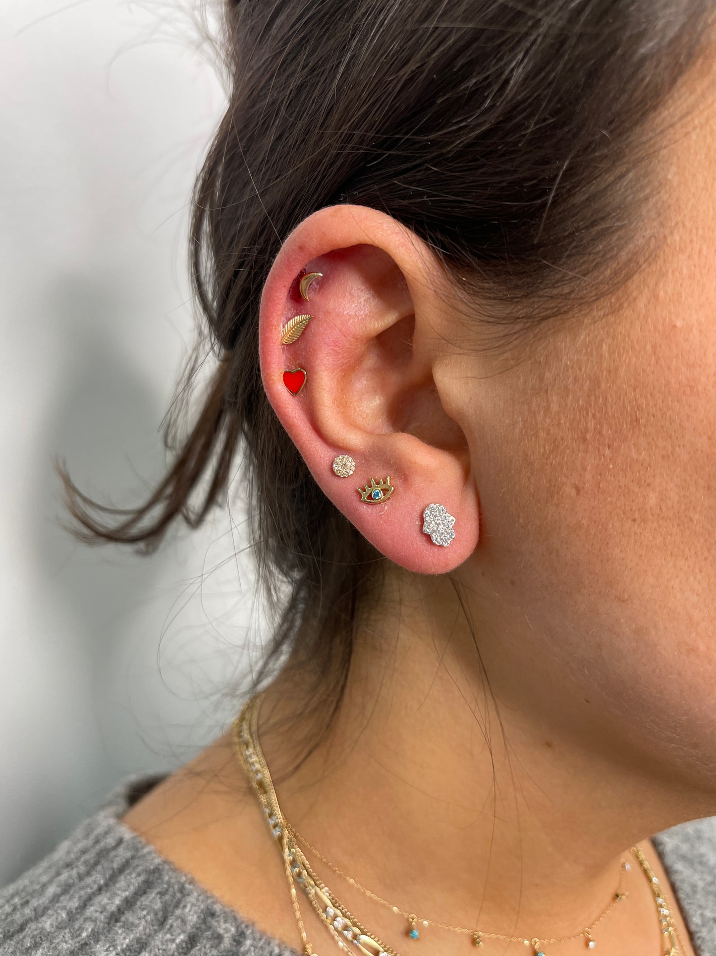 Gold leaf studs