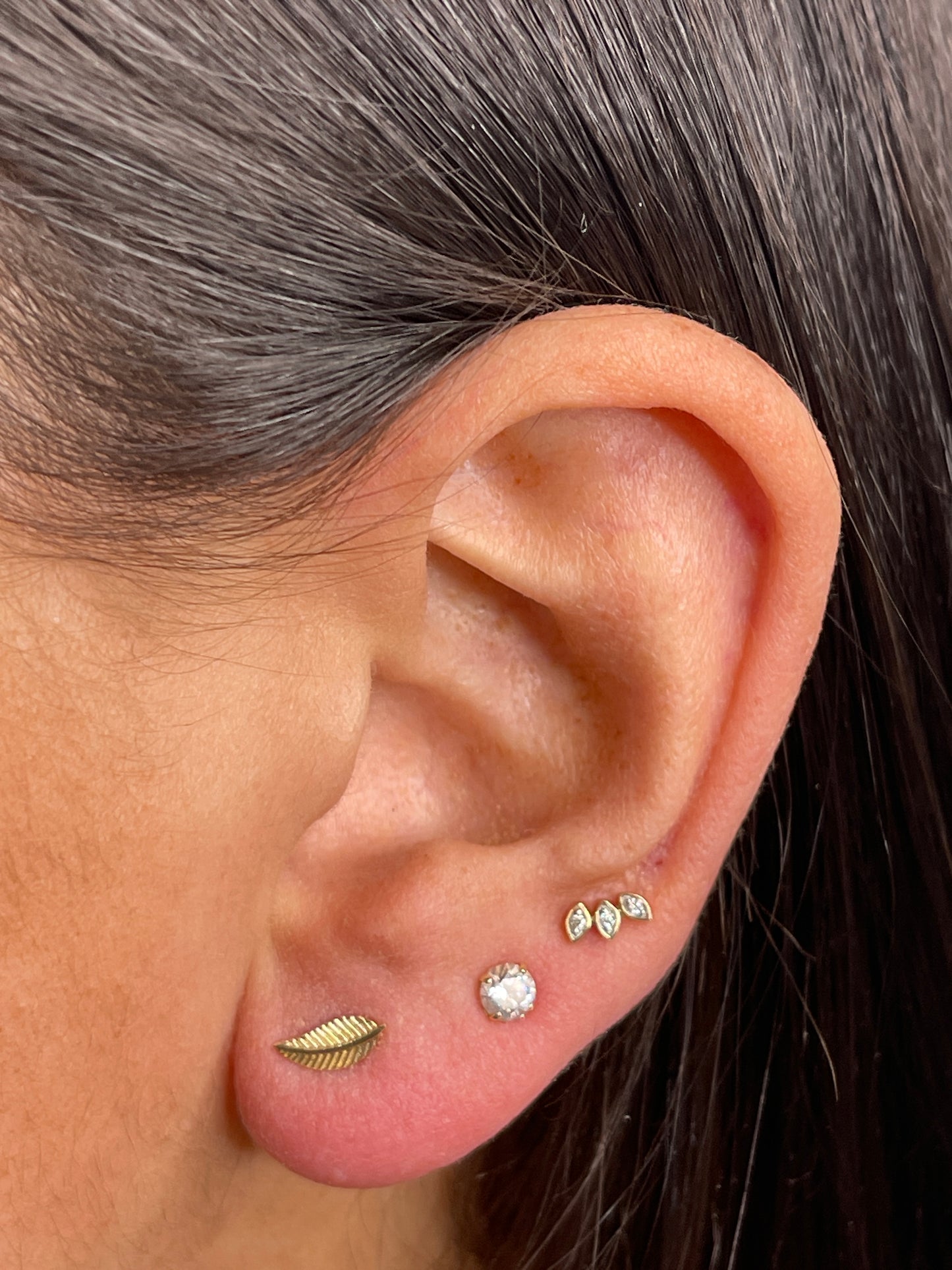 Gold leaf studs