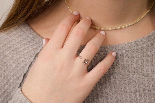 Adjustable Magen David Ring