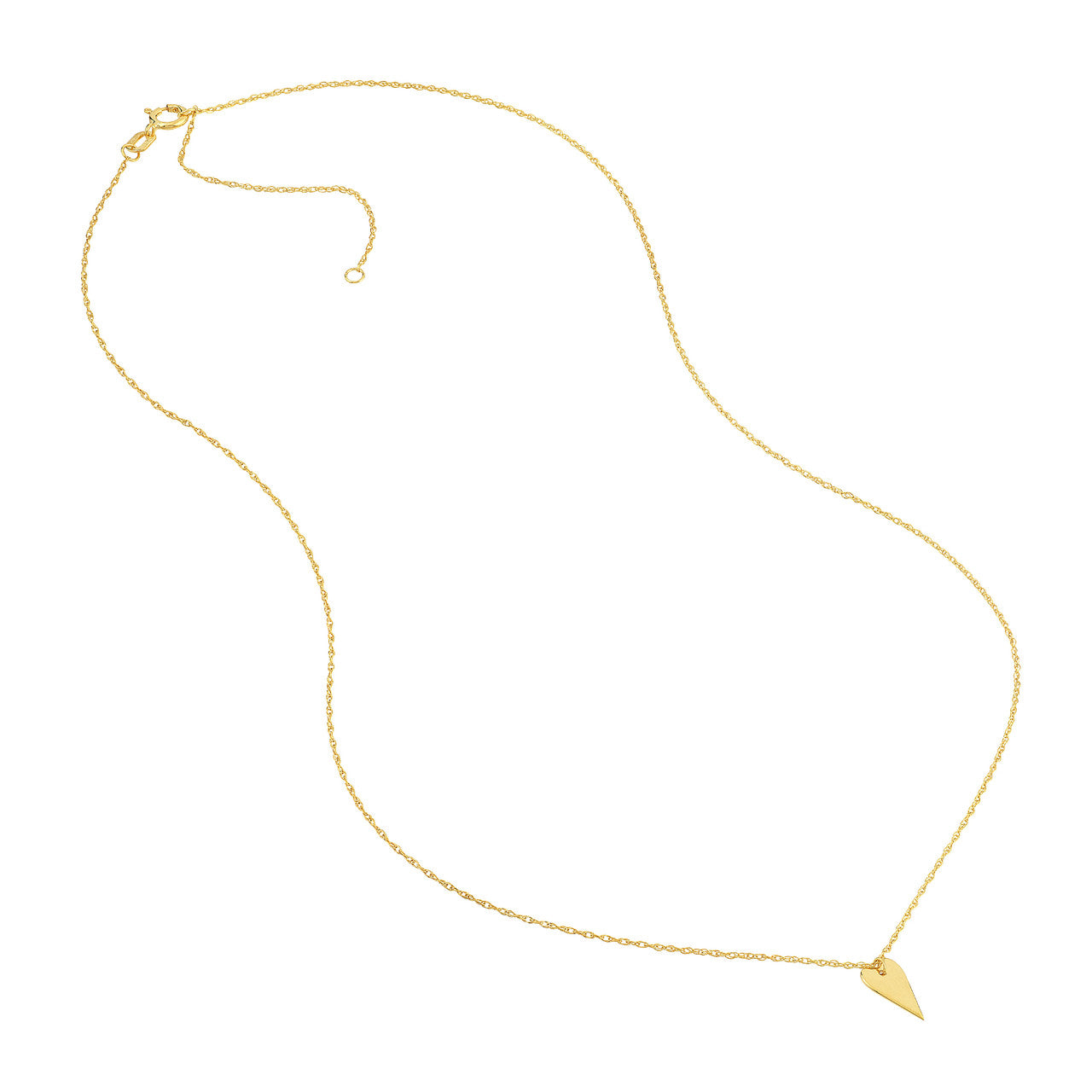 Gold Minimalistic Engravable Heart Necklace