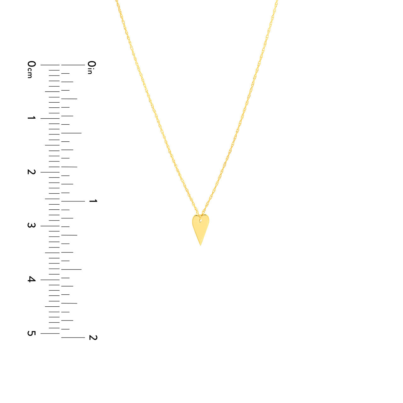 Gold Minimalistic Engravable Heart Necklace