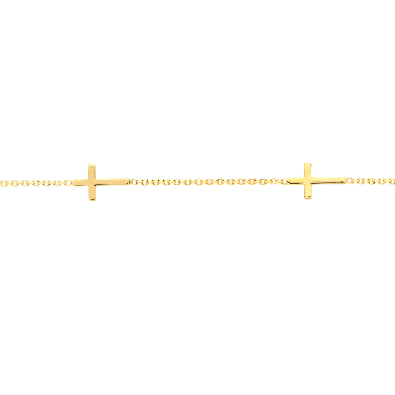 Gold Mini Cross Stations Bracelet