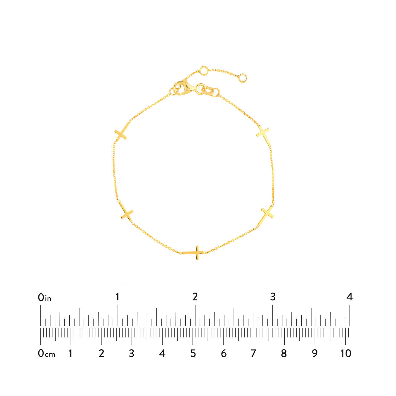 Gold Mini Cross Stations Bracelet