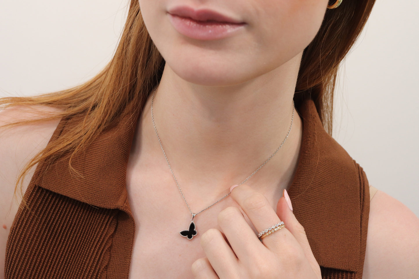 Black Butterfly Necklace