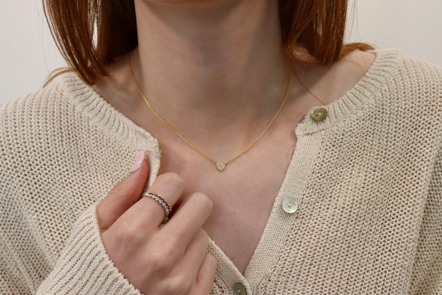 Small Diamond Heart Necklace