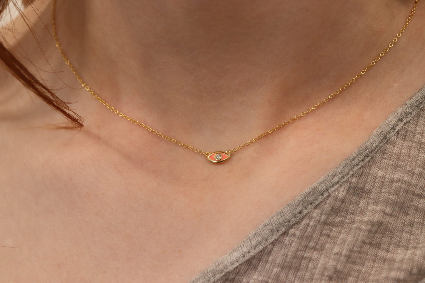 Coloured Evil Eye Necklace
