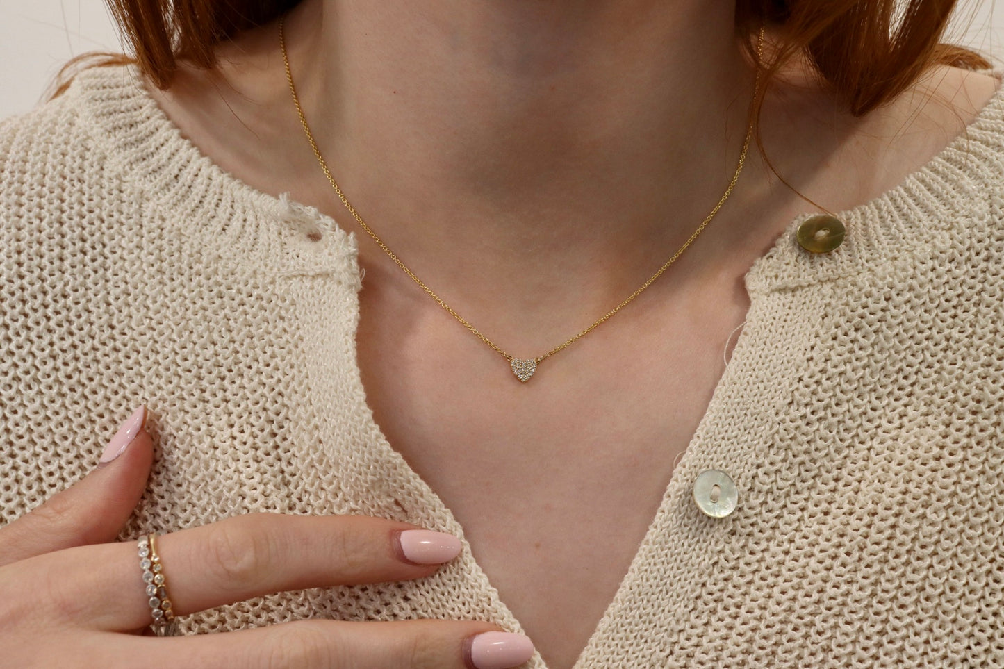 Small Diamond Heart Necklace