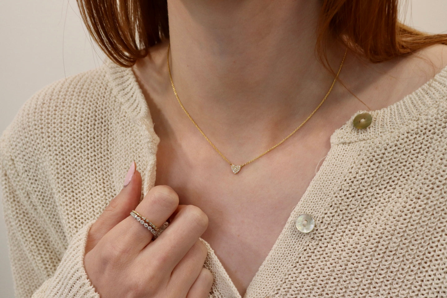 Small Diamond Heart Necklace