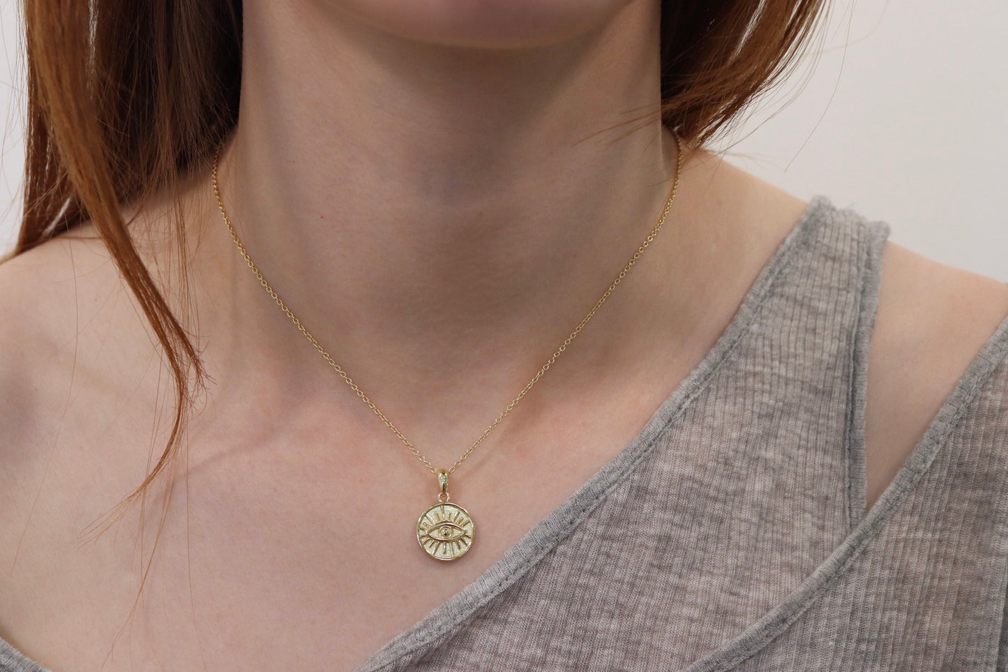 Evil Eye Coin Necklace