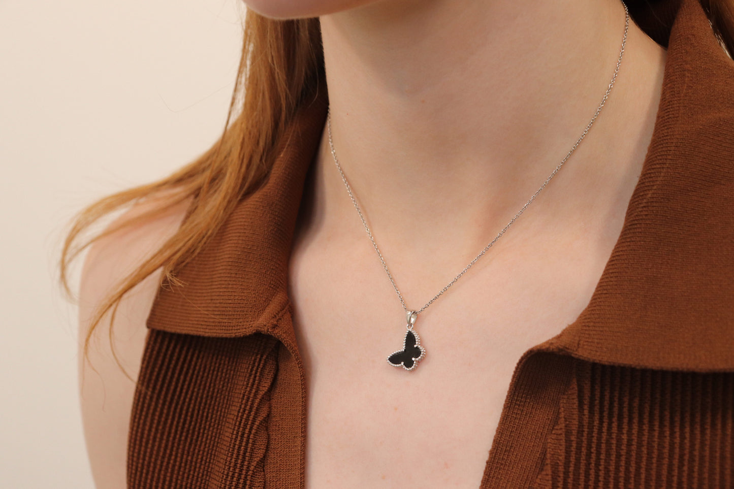 Black Butterfly Necklace