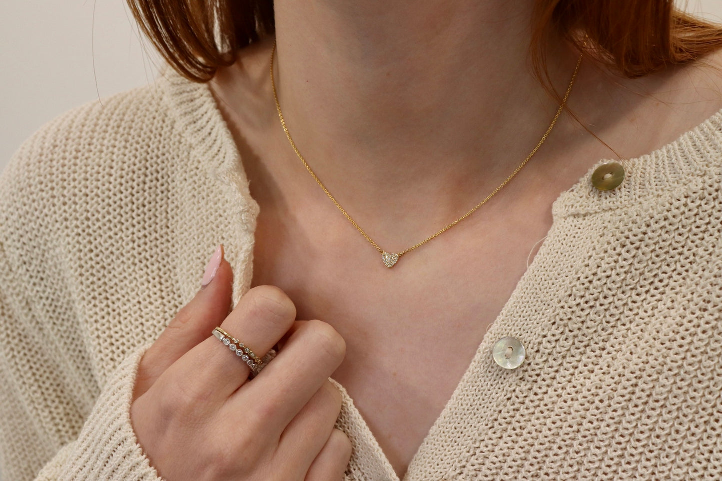 Small Diamond Heart Necklace