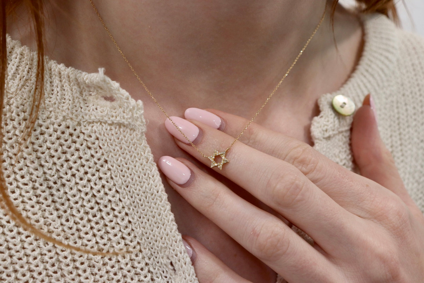 Diamond Magen David Necklace