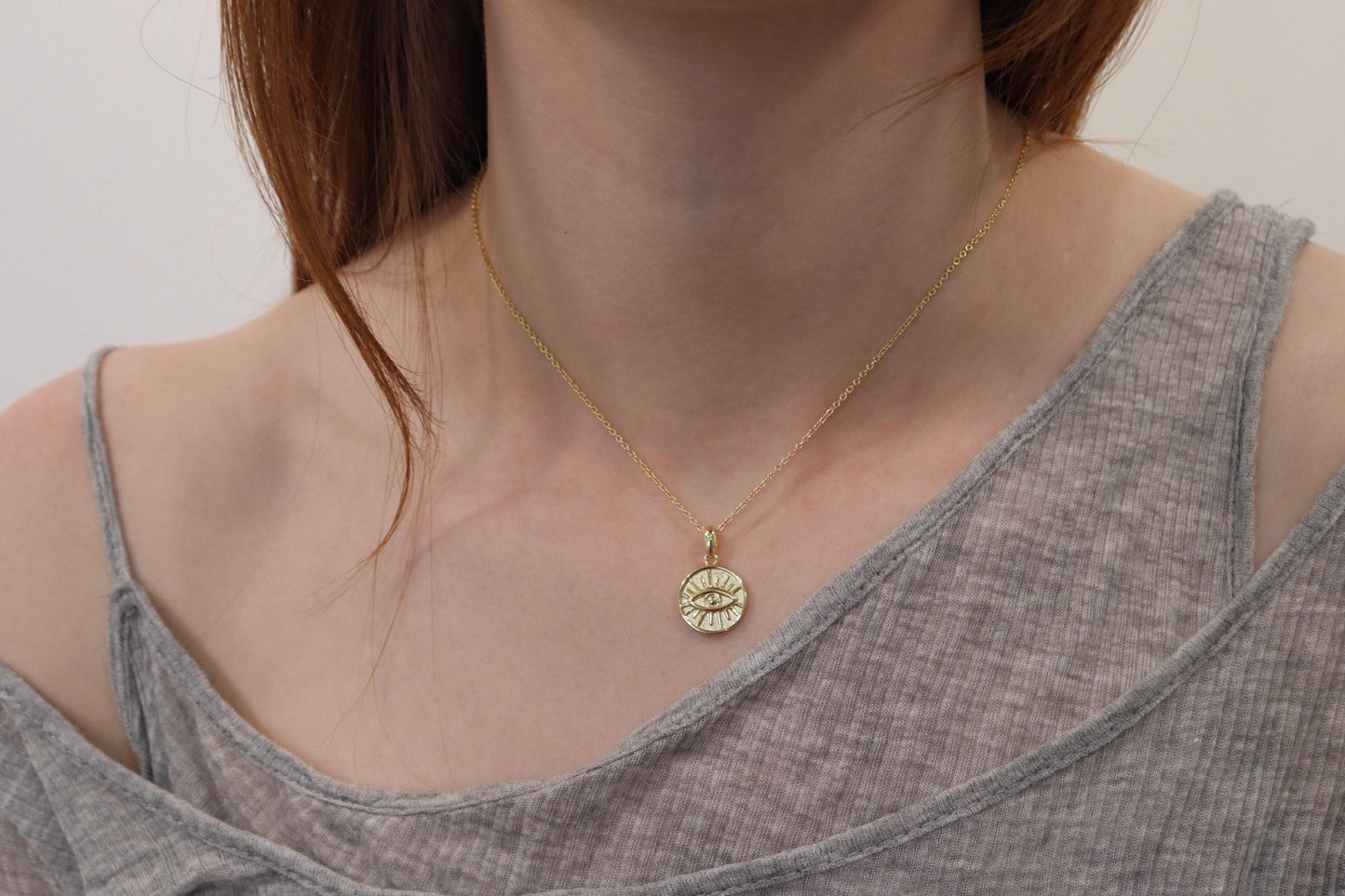 Evil Eye Coin Necklace