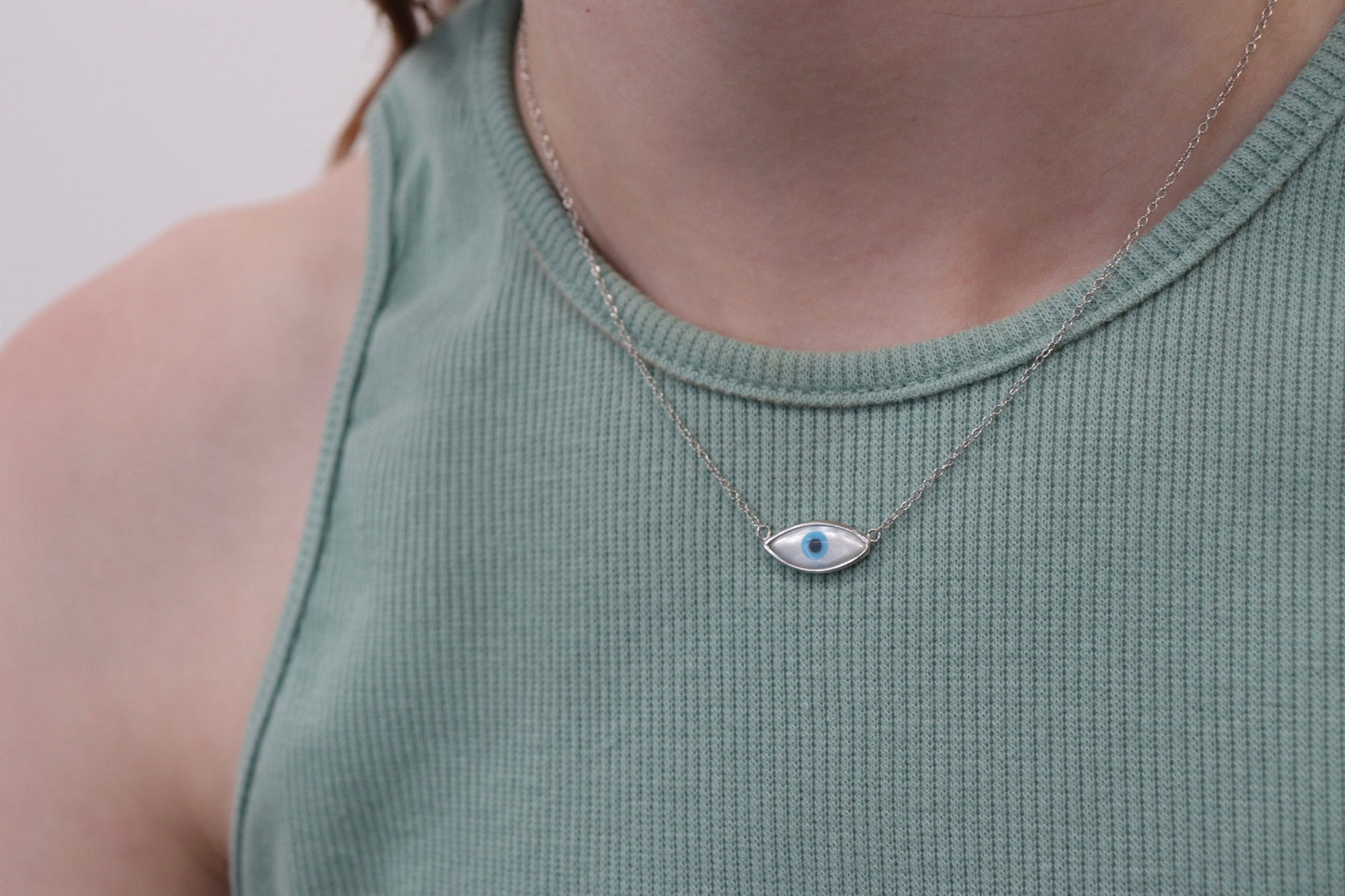 Opal Evil Eye Necklace