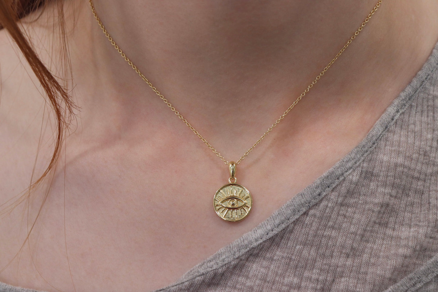 Evil Eye Coin Necklace