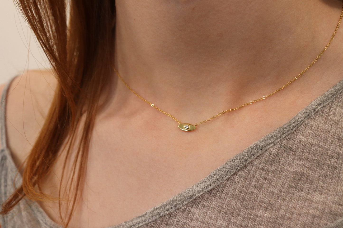 Cubic Hamsa Necklace