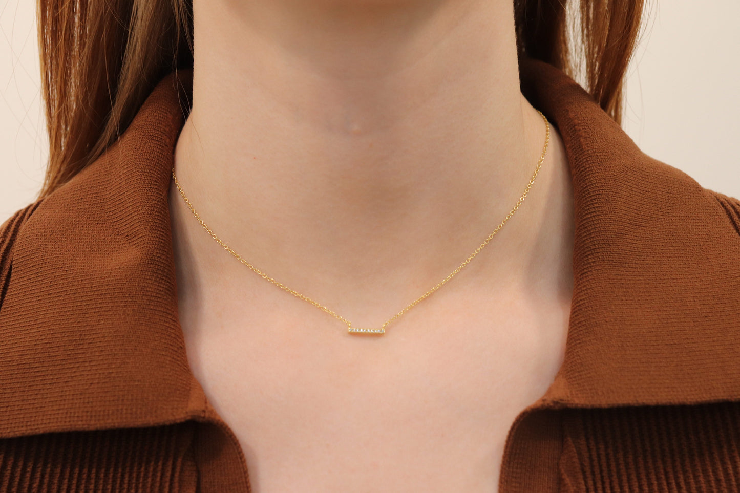 Cubic Bar Necklace