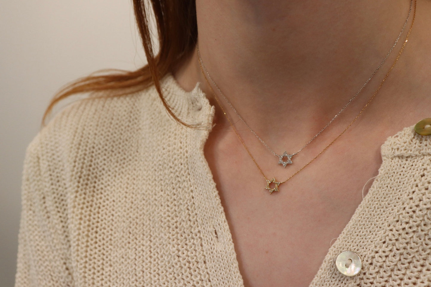 Diamond Magen David Necklace