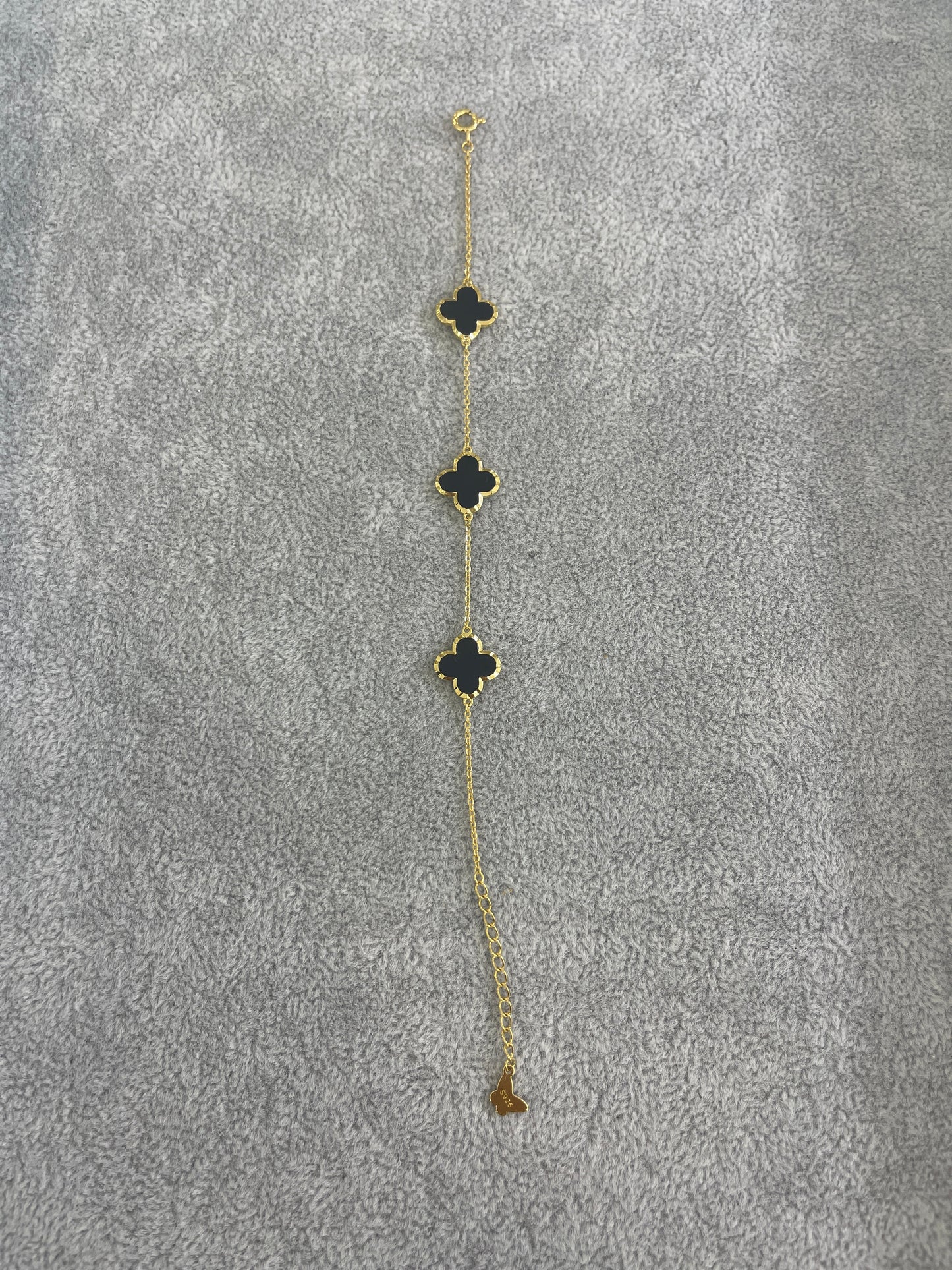 NEW VCA inspired 3 motif bracelet with black onyx