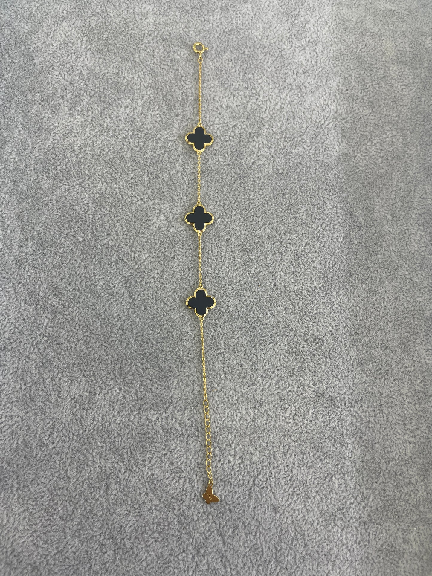 NEW VCA inspired 3 motif bracelet with black onyx