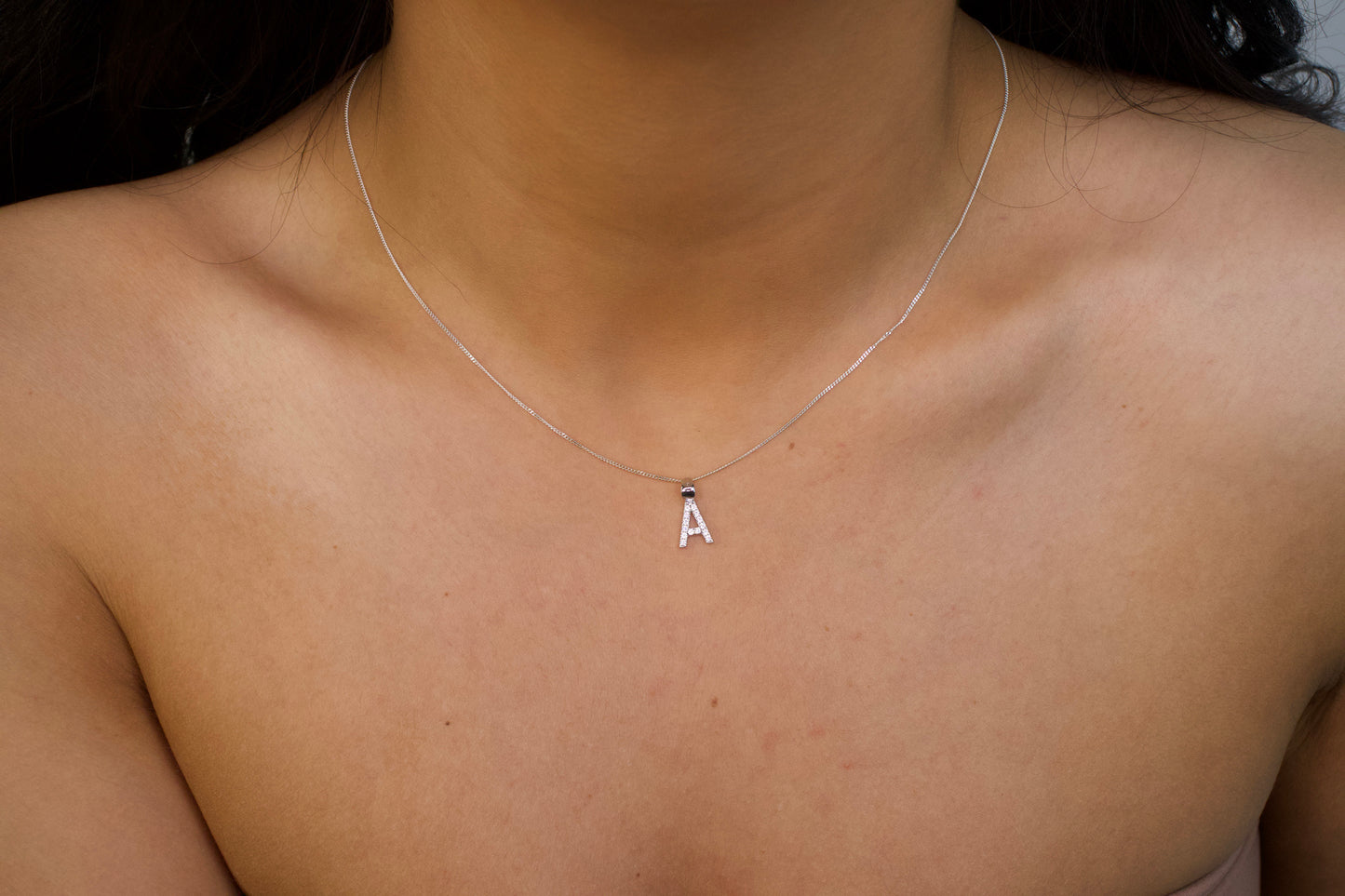 Custom Cubic Initial Necklace