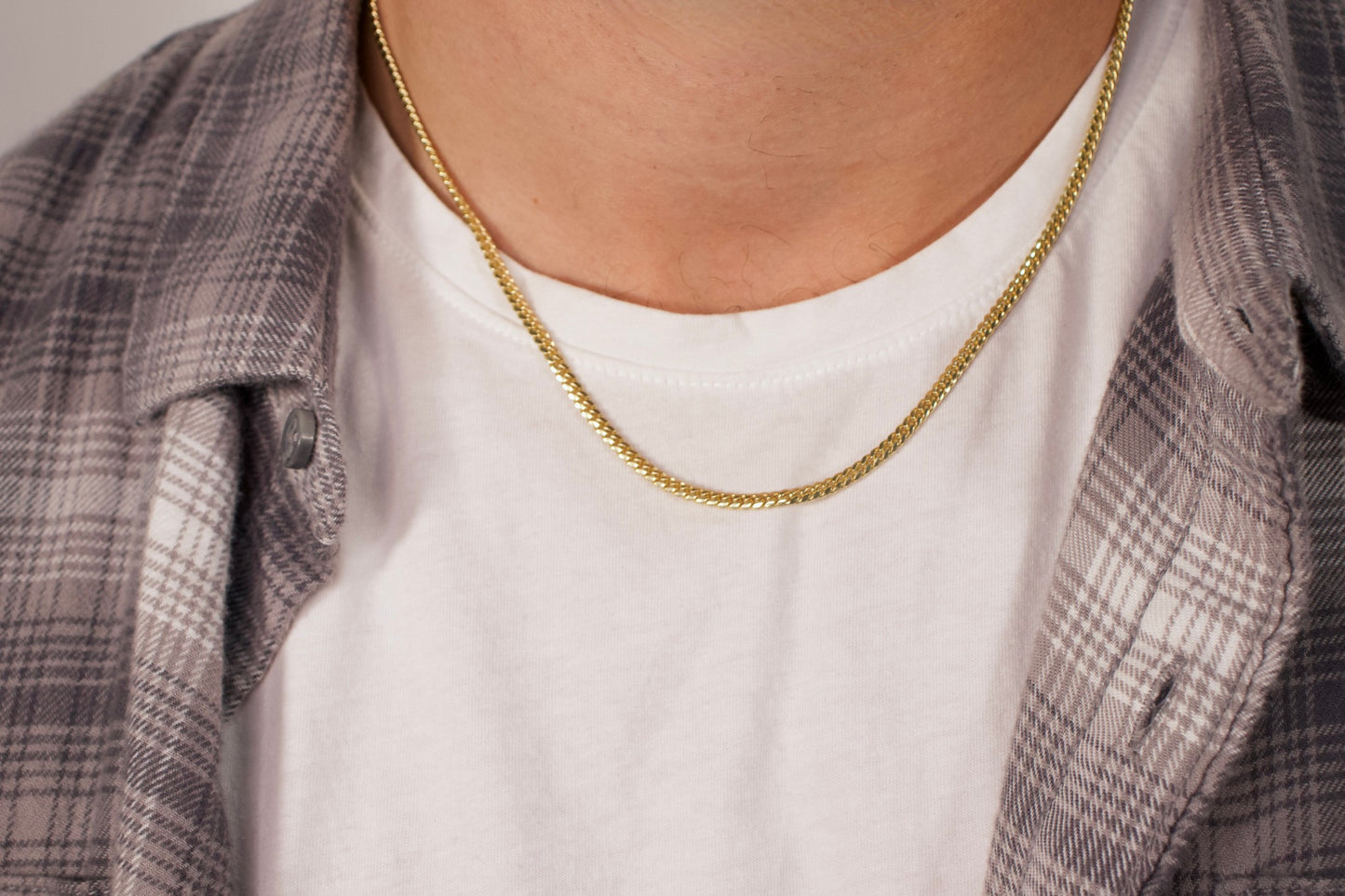 Gold 3mm Solid Italian Cuban