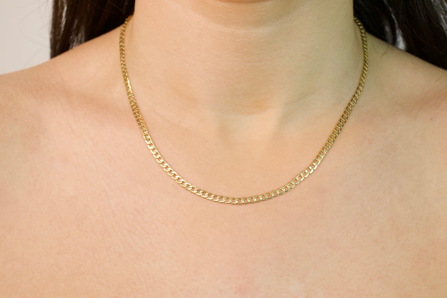 Gold Classic Curb Necklace
