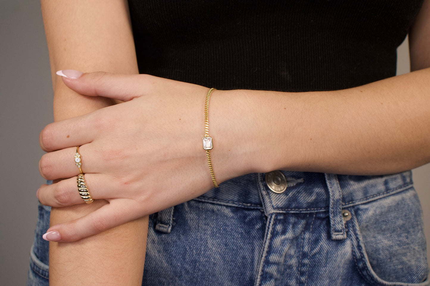 Cuban Bezel Bracelet