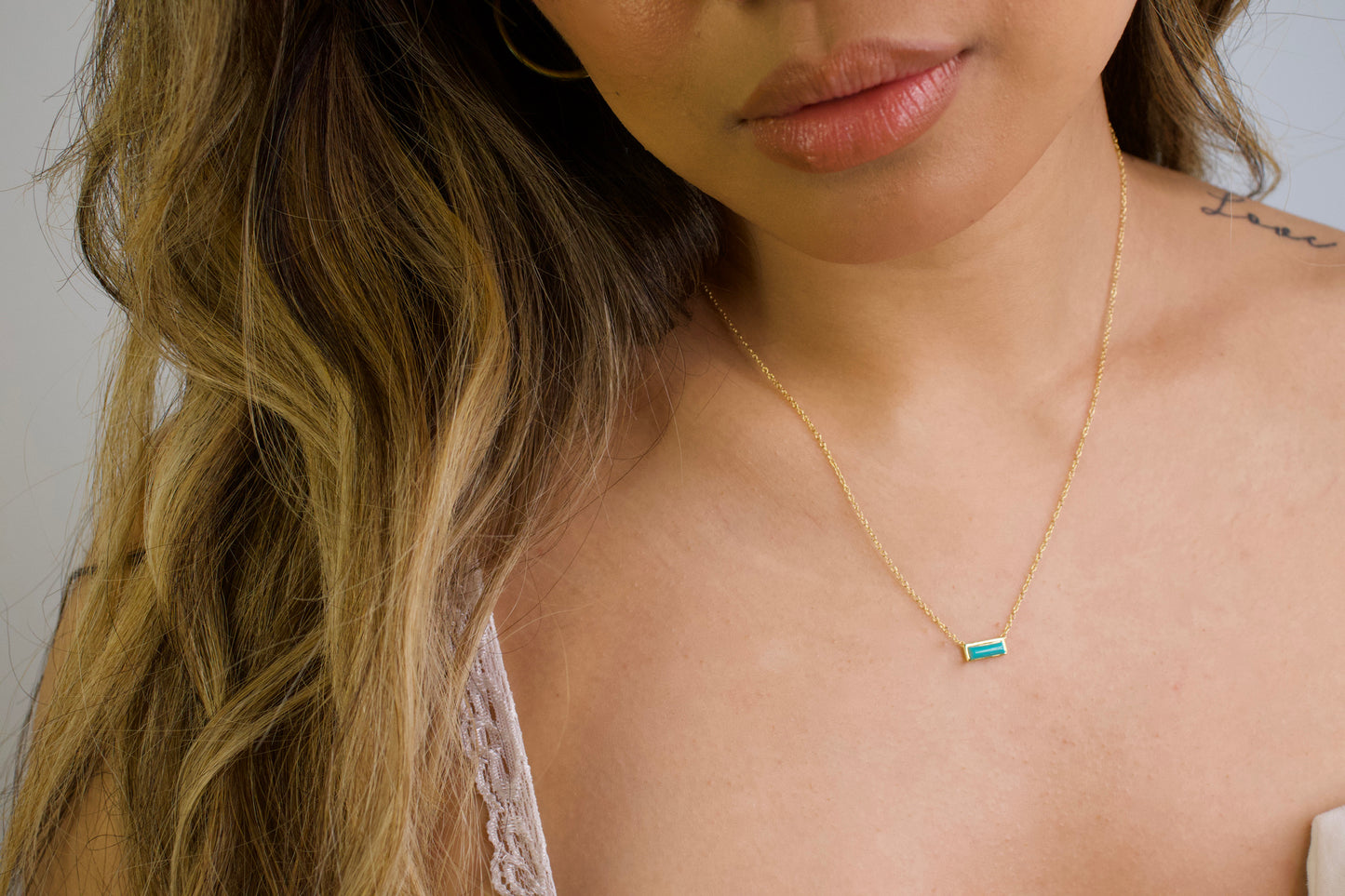 Turquoise Mini Bar Necklace
