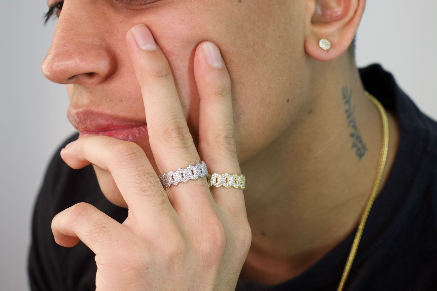 Zigzag Wrap Around Cuban Ring