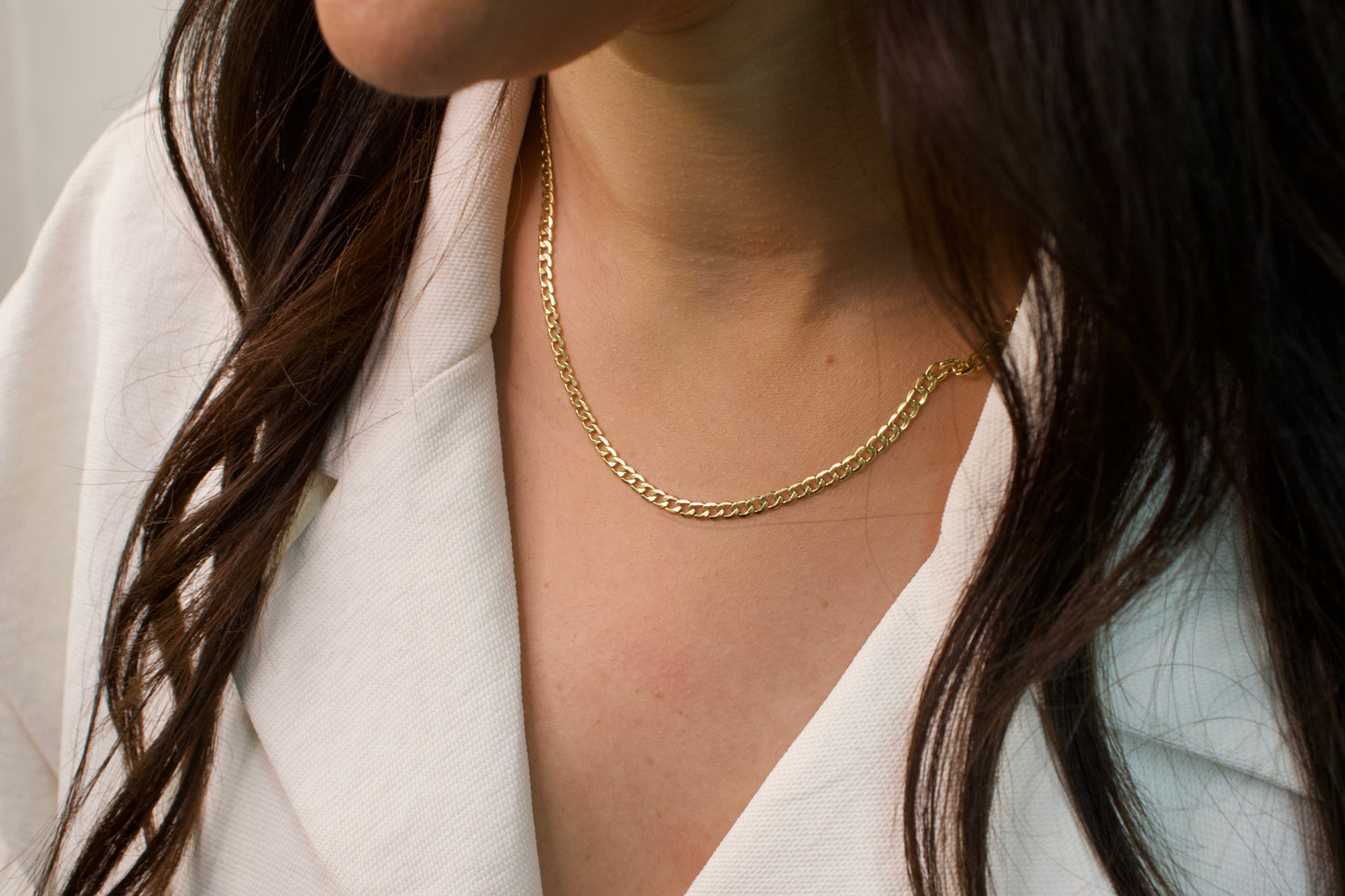 Gold Classic Curb Necklace