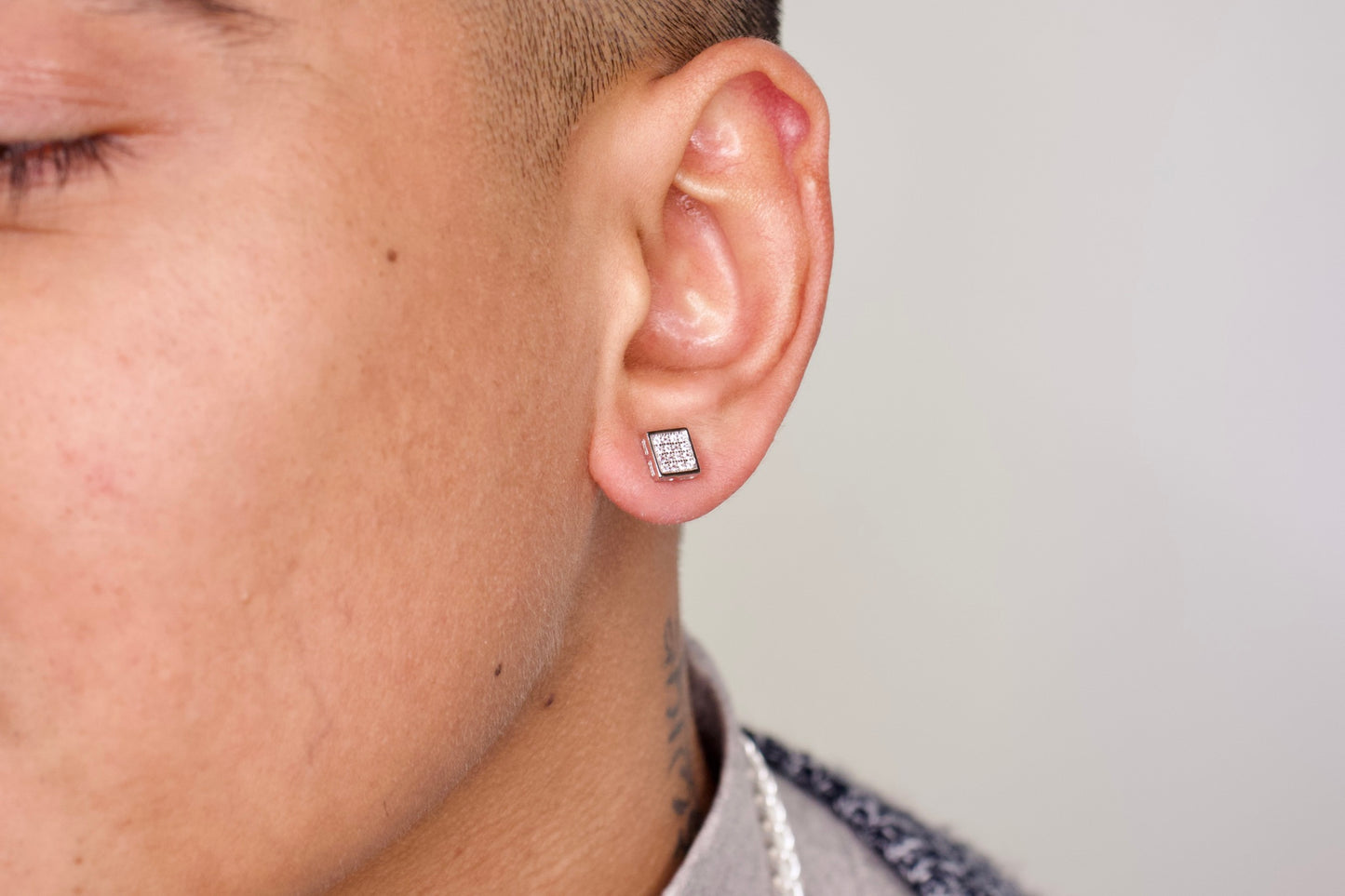 Pavé Square Earrings