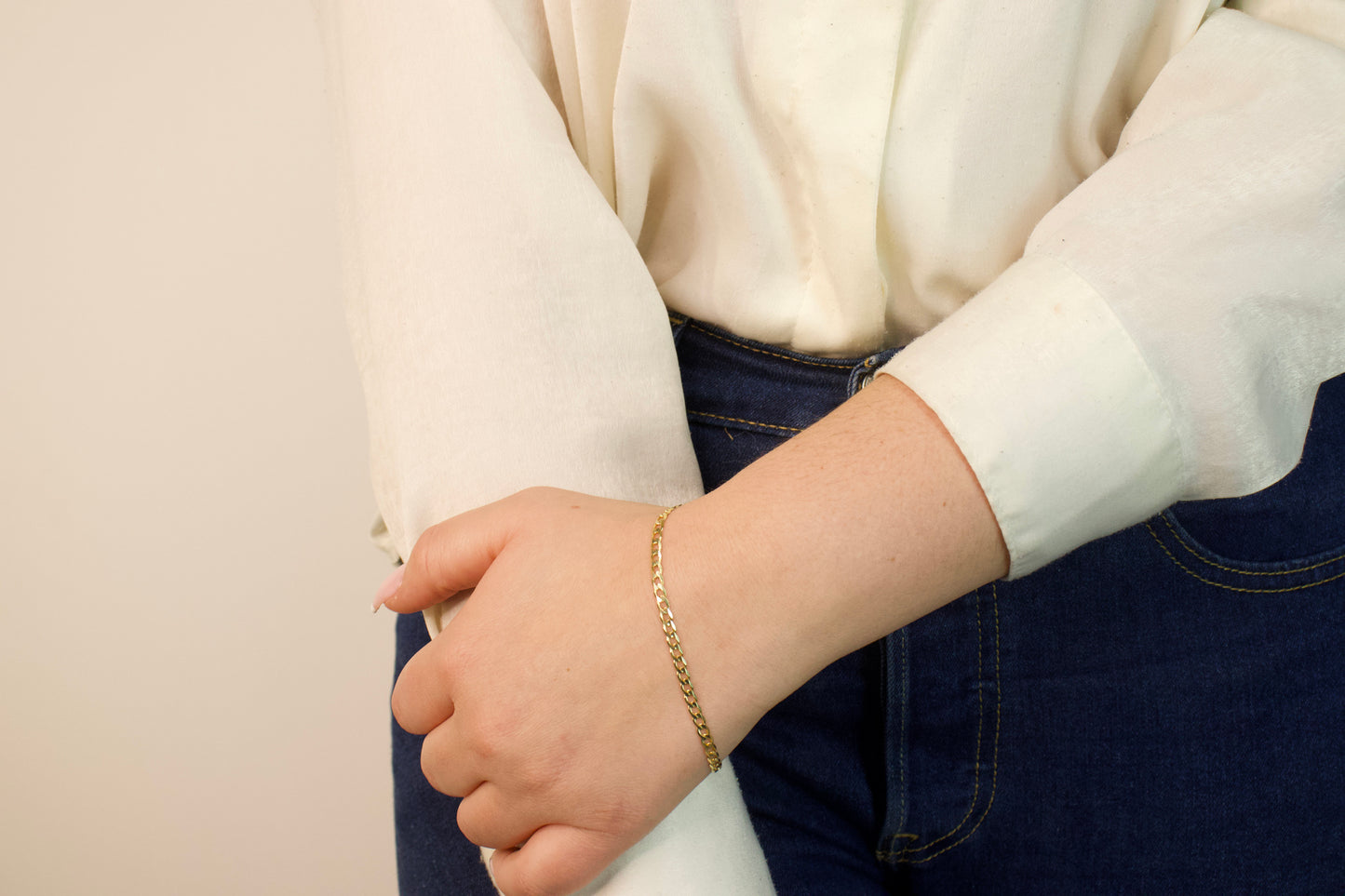 Gold Curb Bracelet