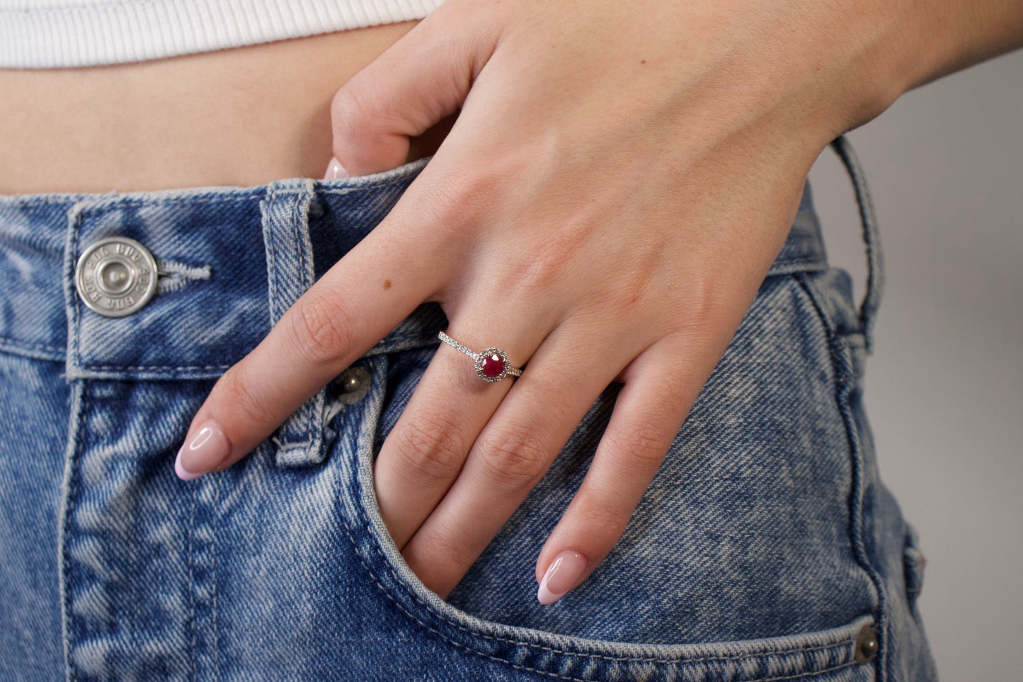 Gold Diamond Ruby Ring
