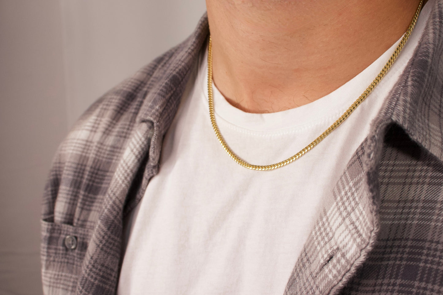 Gold 3mm Solid Italian Cuban