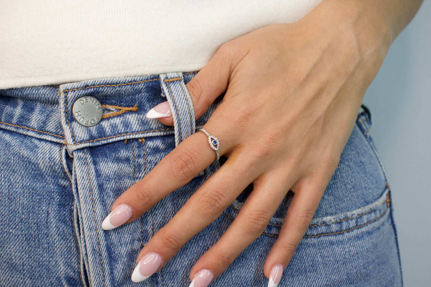 Blue Studded Evil Eye