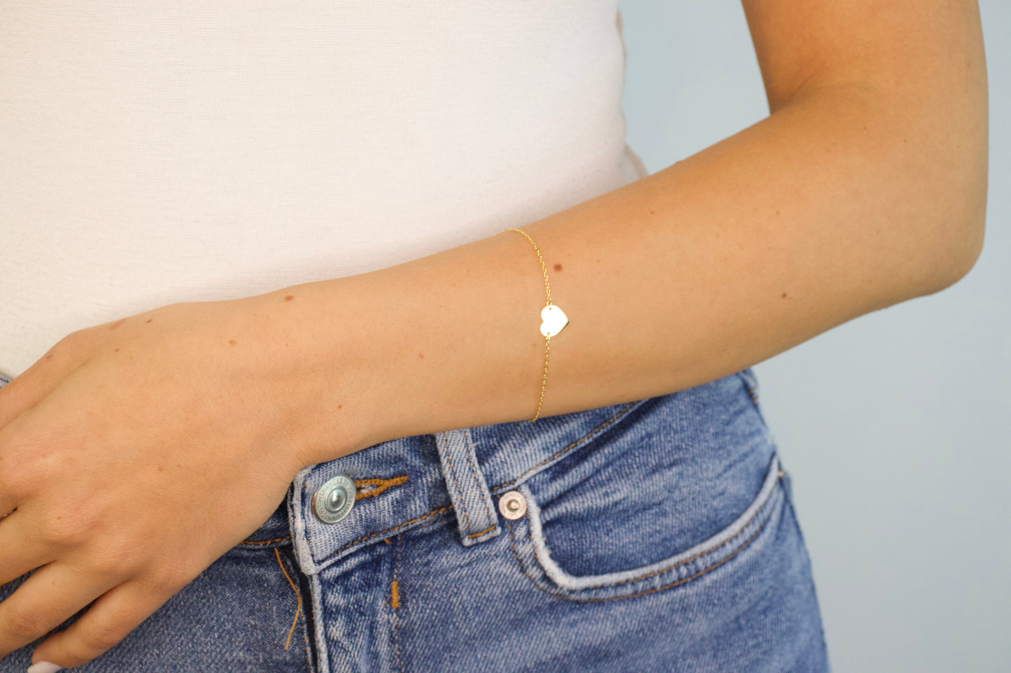 Flat Heart Bracelet