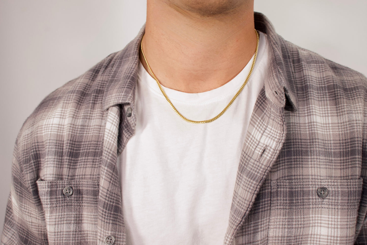 Gold 3mm Solid Italian Cuban