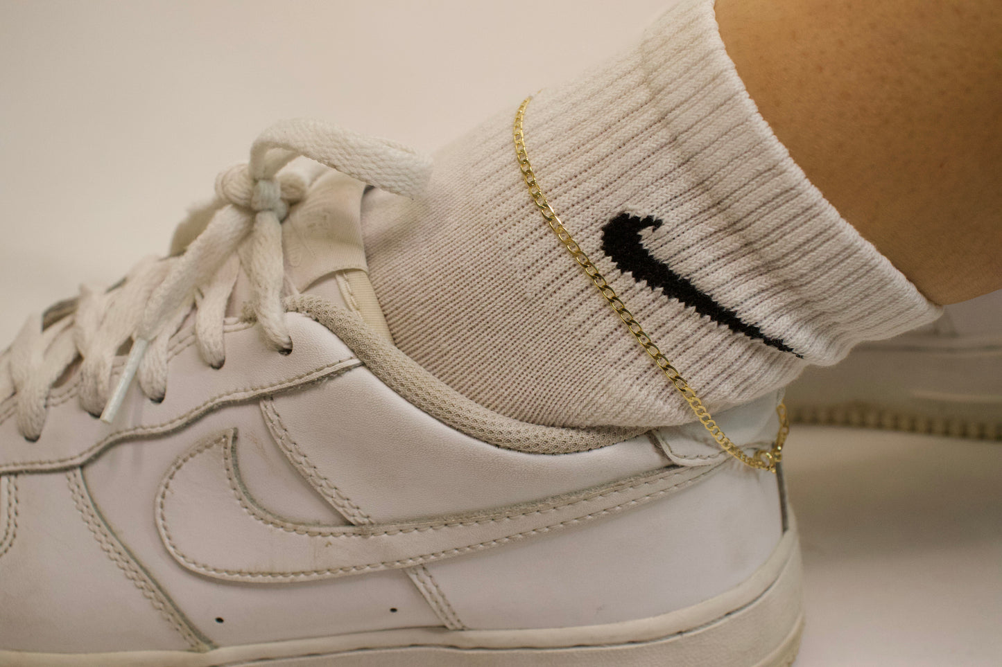 Gold Flat Curb Anklet