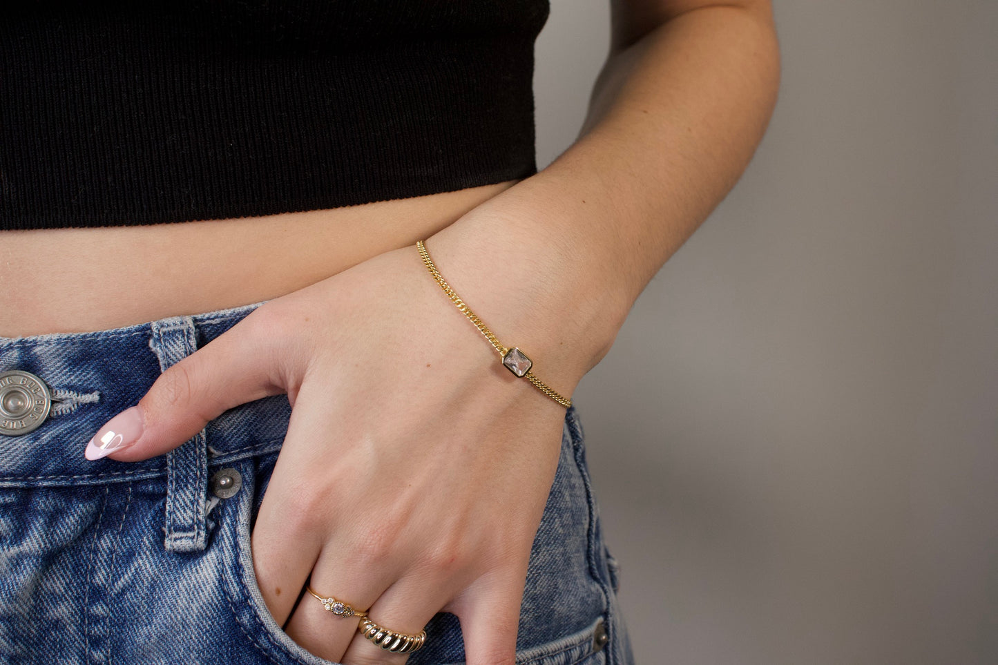 Cuban Bezel Bracelet