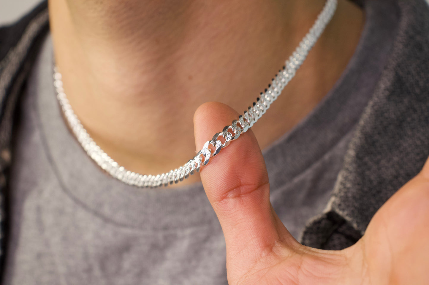 Diamond Cut Curb Chain