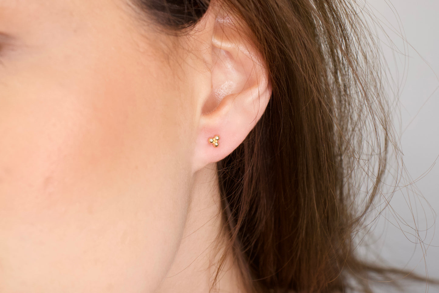 Gold Ball Trio Studs