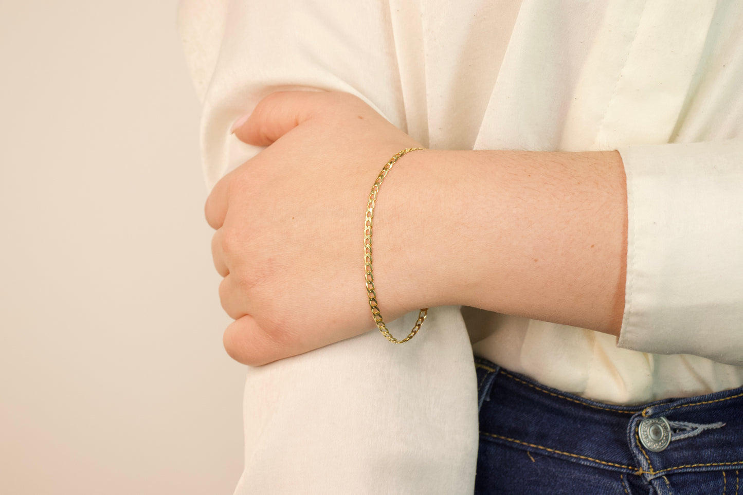 Gold Curb Bracelet
