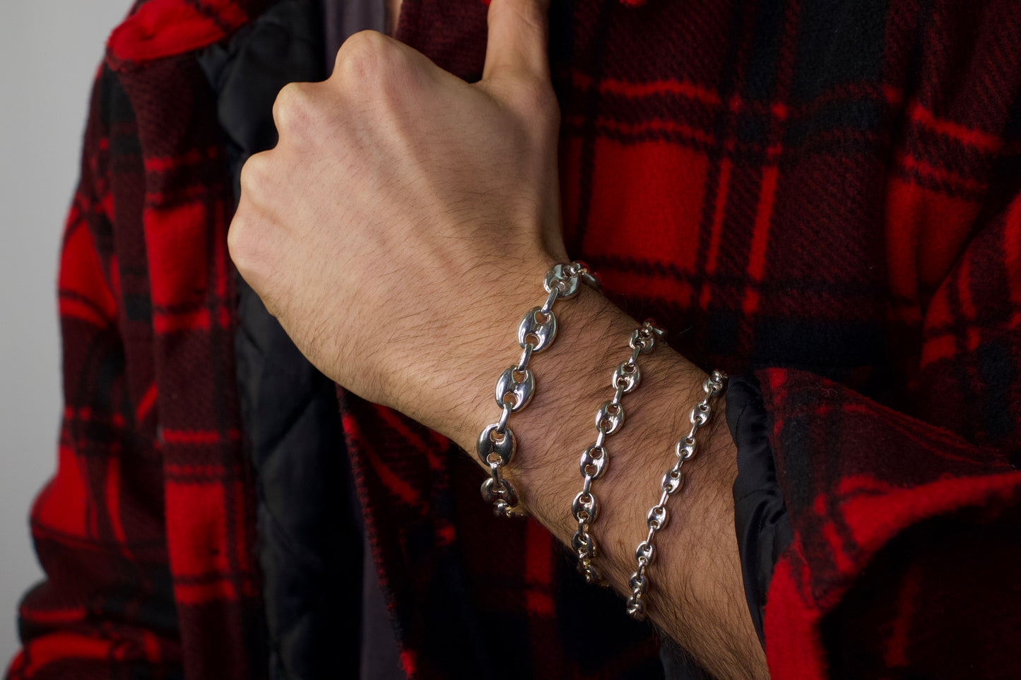 Puffy Anchor Link Bracelet