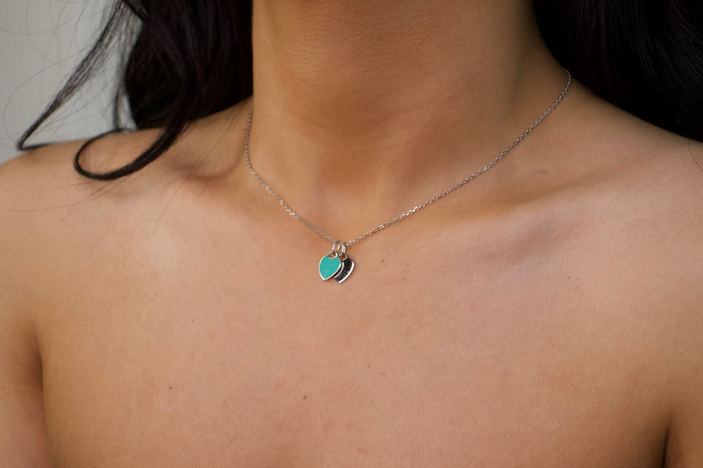 Turquoise Double Heart Necklace