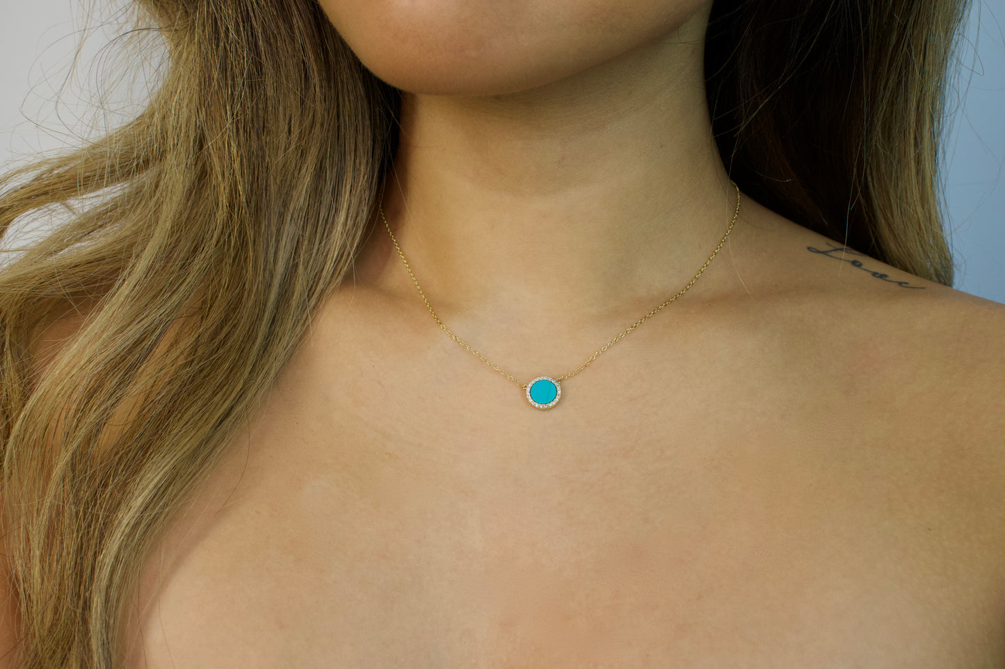 Turquoise Circle Necklace