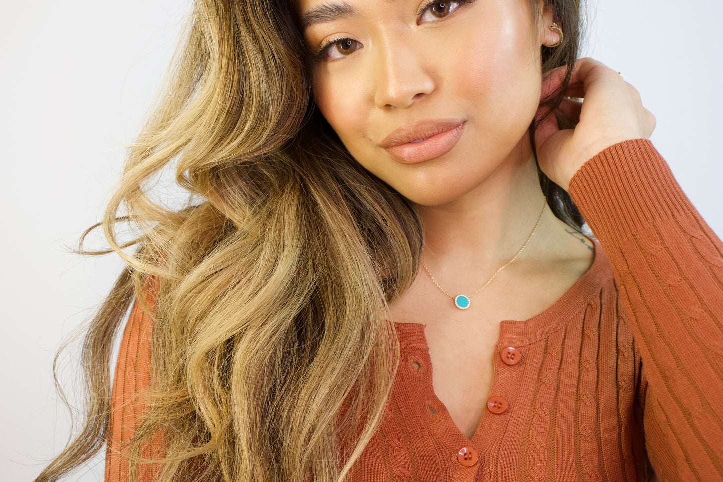 Turquoise Circle Necklace