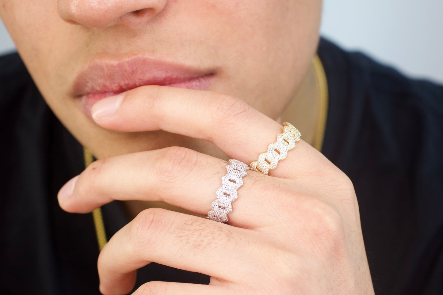 Zigzag Wrap Around Cuban Ring